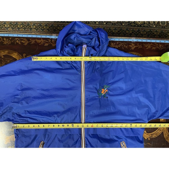 Vtg Turbo Sportwear Florida Gators Blue Hooded Full Zip‎ Windbreaker Football L - Picture 4 of 9